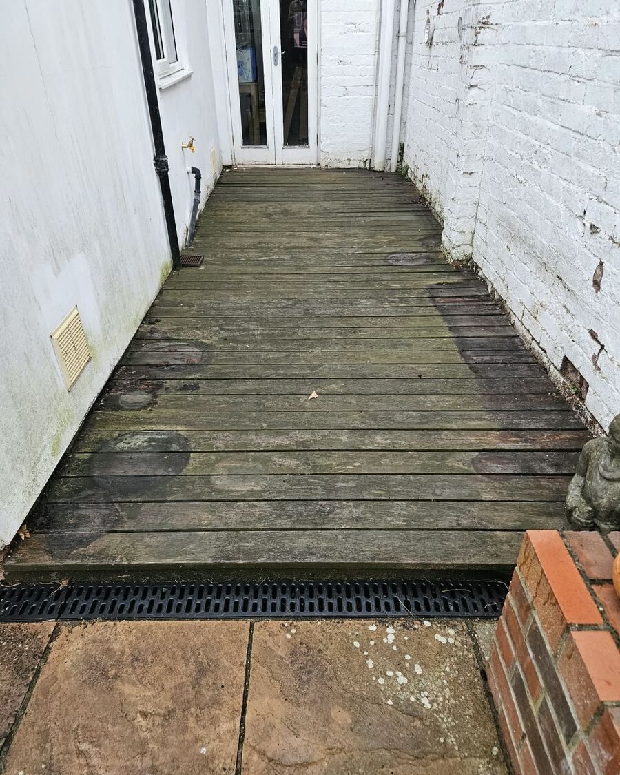 Decking cleaning in Market Rasen by Fenland Property Care
