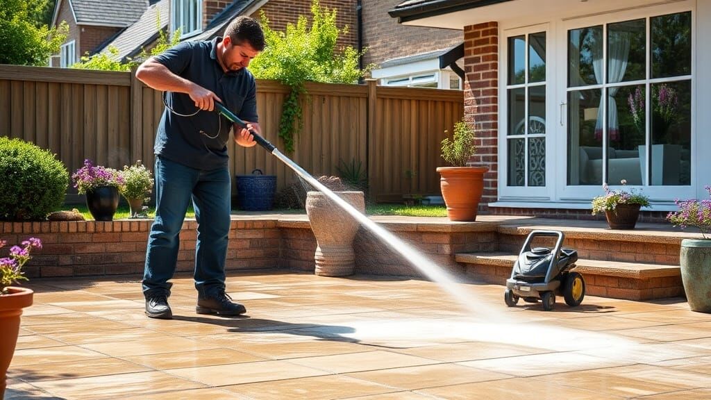 Jet washing in Mablethorpe by Fenland Property Care