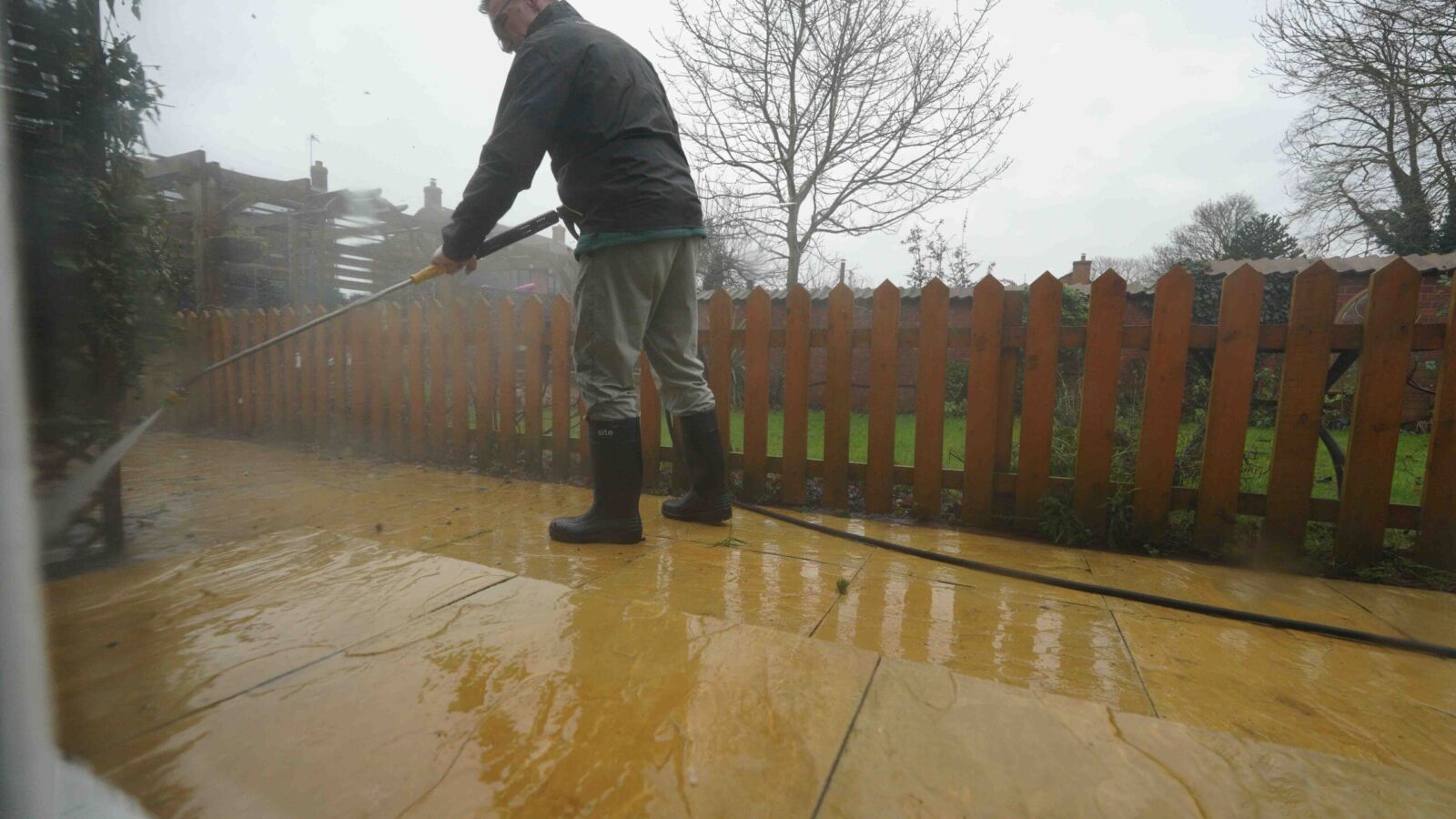 Patio cleaning in Grantham by Fenland Property Care