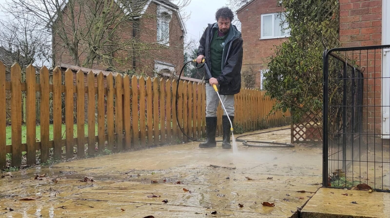 Patio cleaning in North Hykeham by Fenland Property Care