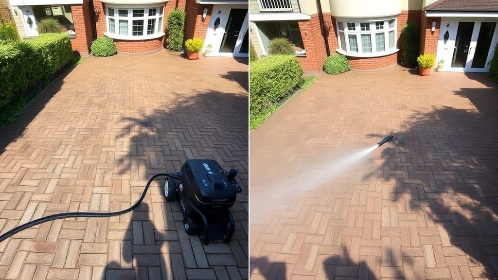Tarmac cleaning in North Hykeham by Fenland Property Care